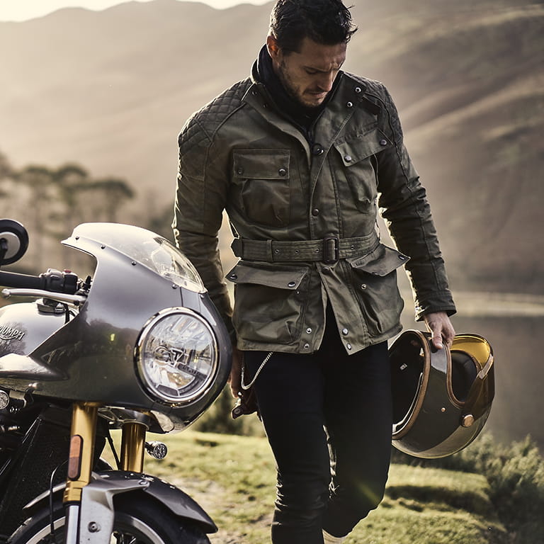 Barbour triumph leather jacket on sale